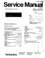 Technics - SUG-70 - Service manual 